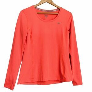 Nike Running Long Sleeve Orange Active Top Small
